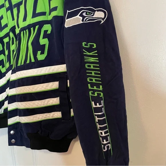 SOLD ON MERCARI NFL Seattle Seahawks Varsity Bomber Jacket - Picture 11 of 15
